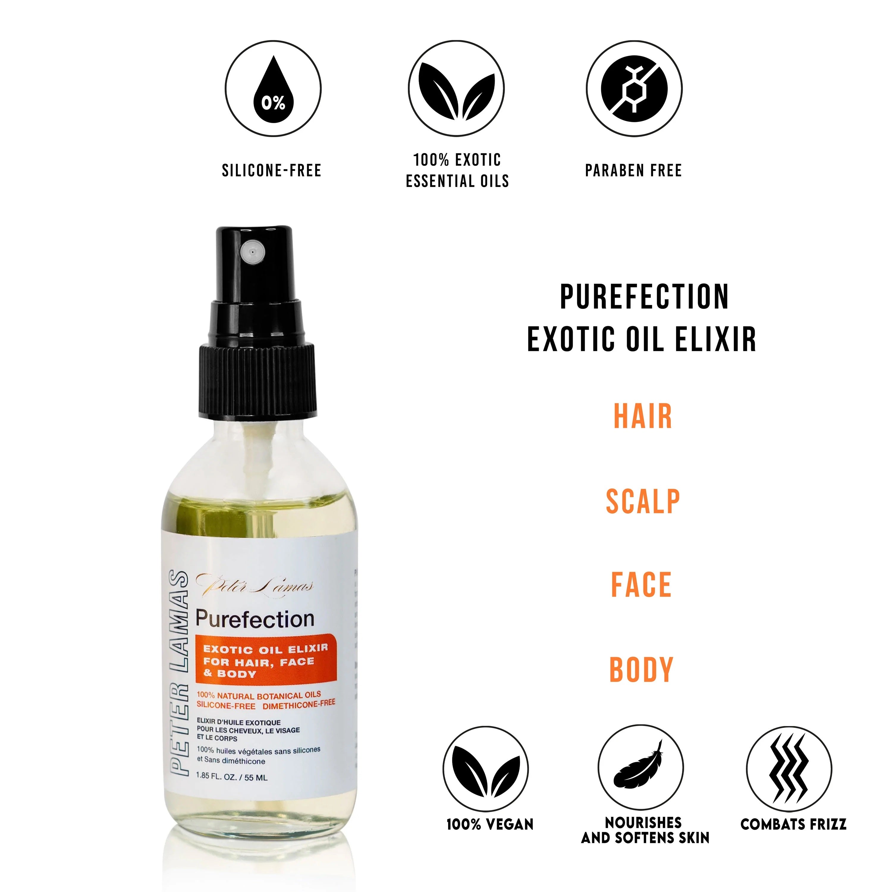 Purefection Exotic Oil Elixir For Hair, Scalp, Face & Body | Peter Lamas